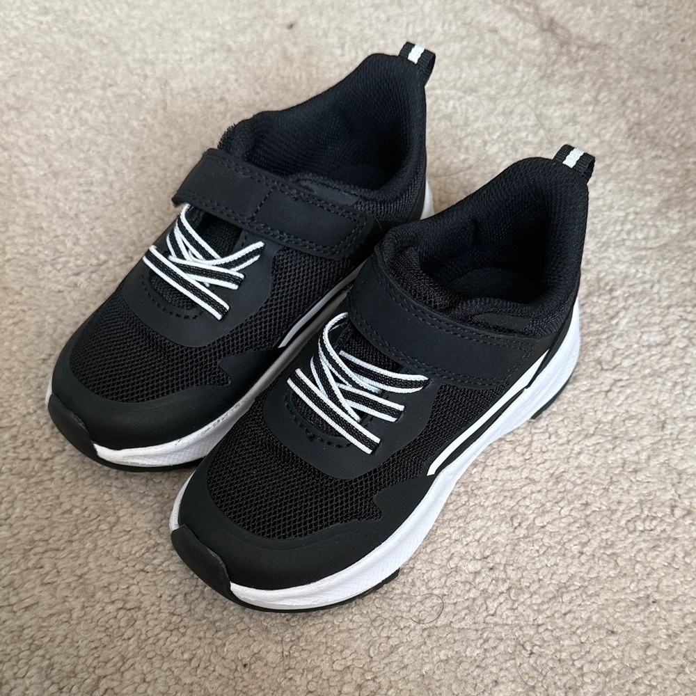 Black Kids Shoes with Velcro Strap